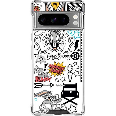 Looney Tunes Bugs Bunny Patches Google Pixel 8 Pro Clear Case